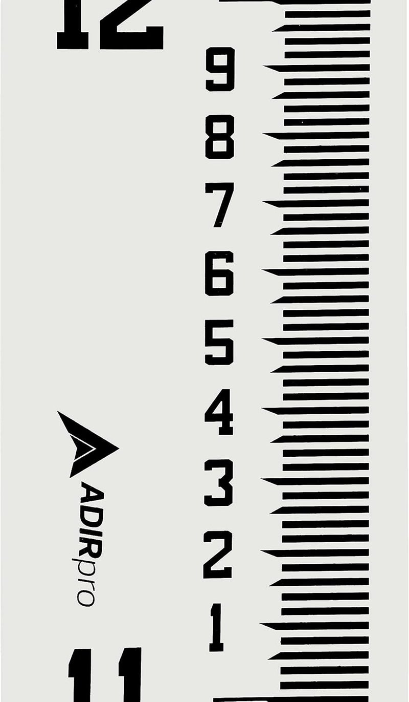 AdirPro 7" Wide Stream Gauge 10.5' - 15.5'- Heavy Duty Staff - All Weather Measuring - Flow Meters (100ths/10ths/feet) - Image 4
